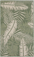 Garden Oasis Green Ivory Outdoor Polypropylene Area Rug