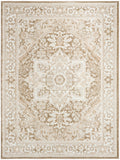 Dekor Taupe Ivory Vintage Polypropylene Area Rug