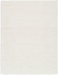 Modern Shag Ivory Modern Polyester Area Rug