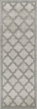 Easy Care Silver Grey Modern Polypropylene Area Rug