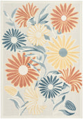 Aloha Ivory Rose Outdoor Polypropylene Area Rug