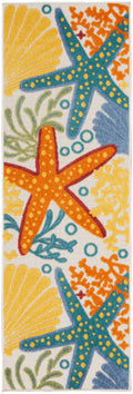 Aloha Multicolor Coastal, Nautical & Beach Polypropylene Area Rug