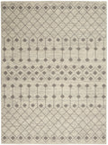 Grafix Ivory/Grey Bohemian Polypropylene Area Rug