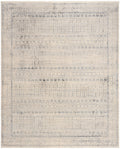 Sultana Ivory Blue Vintage Polyester Area Rug