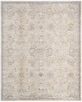 Antique Fusion Light Grey Vintage Polyester Area Rug