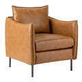 Georges Vegan Leather Armchair in Camel