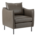 Georges Vegan Leather Armchair in Grey