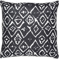 Angell 22 X 22 Outdoor Pillow, Slate Grey/ White