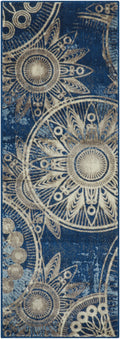 Somerset Denim Modern Polyester Area Rug