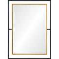 Gray 38" Tall Rectangle Wall Mirror, Yellow