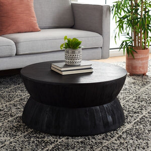 Alecto Round Coffee Table in Black