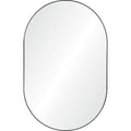 Webster 40" Tall Oval Wall Mirror, Black