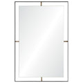 Heston 30.5" Tall Rectangle Wall Mirror, Black