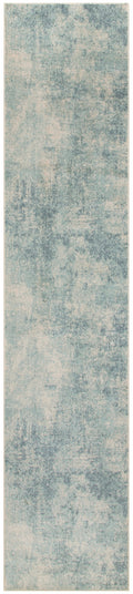 Astra Machine Washable Blue Ivory Modern Polyester Area Rug