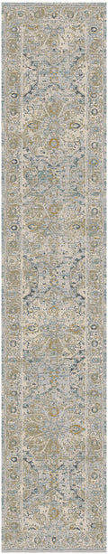 Lynx Light Blue Vintage Polypropylene Area Rug
