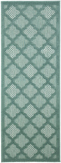 Easy Care Aqua Teal Modern Polypropylene Area Rug