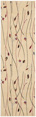 Grafix Cream Contemporary Polypropylene Area Rug