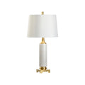 Round White Crosby Lamp