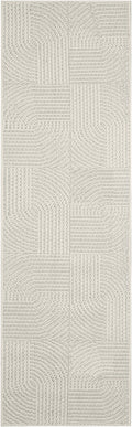Natural Texture Ivory Modern Polyester Area Rug