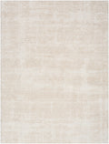 Modern Shag Ivory Beige Modern Polyester Area Rug