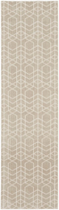 Washable Charm Silver Ivory Modern Polyester Area Rug