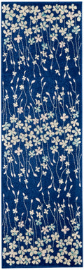 Tranquil Navy Contemporary Polypropylene Area Rug