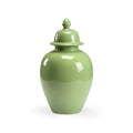 Landis Covered Vase - Green