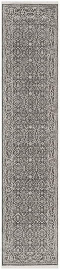 Shadows Charcoal Ivory Vintage Polyester Area Rug