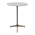 Canning Indoor Cast Aluminum Side Table, Antique Brass