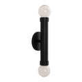 Alika 12" Powder Coated Matte Black 2-Light Wall Sconce