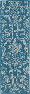 Jubilant Blue Vintage Polypropylene Area Rug