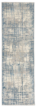 CK950 Rush Ivory Blue Modern Polypropylene Area Rug