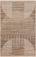 Astra Machine Washable Latte Mid-Century Modern Polyester Area Rug