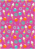 Imagination Pink Multicolor Kids Polyester Area Rug