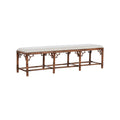 Chippendale Bamboo Bench - Brown