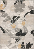 Suncoast Grey Tropical Polypropylene Area Rug
