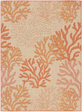 Garden Oasis Coral Coastal, Nautical & Beach Polypropylene Area Rug