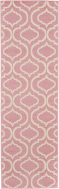 Jubilant Pink Contemporary Polypropylene Area Rug
