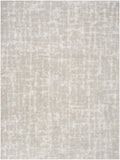 Modern Shag Grey Ivory Modern Polyester Area Rug