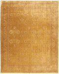 Luxurious Gold Vintage Polyester Area Rug