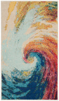 Celestial Wave Modern Polypropylene Area Rug