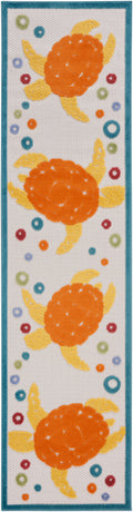 Aloha Teal Multicolor Coastal, Nautical & Beach Polypropylene Area Rug