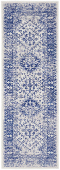Whimsicle Ivory Navy Farmhouse Polypropylene Area Rug
