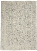 Colorado Ivory Navy Modern Wool Area Rug