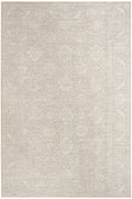 Moonlit Ivory Grey Vintage Polyester Area Rug
