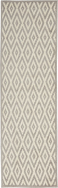 Grafix White Grey Mid-Century Modern Polypropylene Area Rug