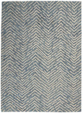 Colorado Indigo Ivory Modern Wool Area Rug