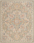 Maison Green Ivory Vintage Wool Area Rug