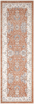 Astra Machine Washable Rust Ivory Vintage Polyester Area Rug