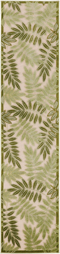 Aloha Ivory Green Outdoor Polypropylene Area Rug